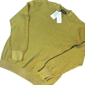 Treasure & Bond Sweater NWT Mens Size M Tan Gold Textured Cotton Crewneck